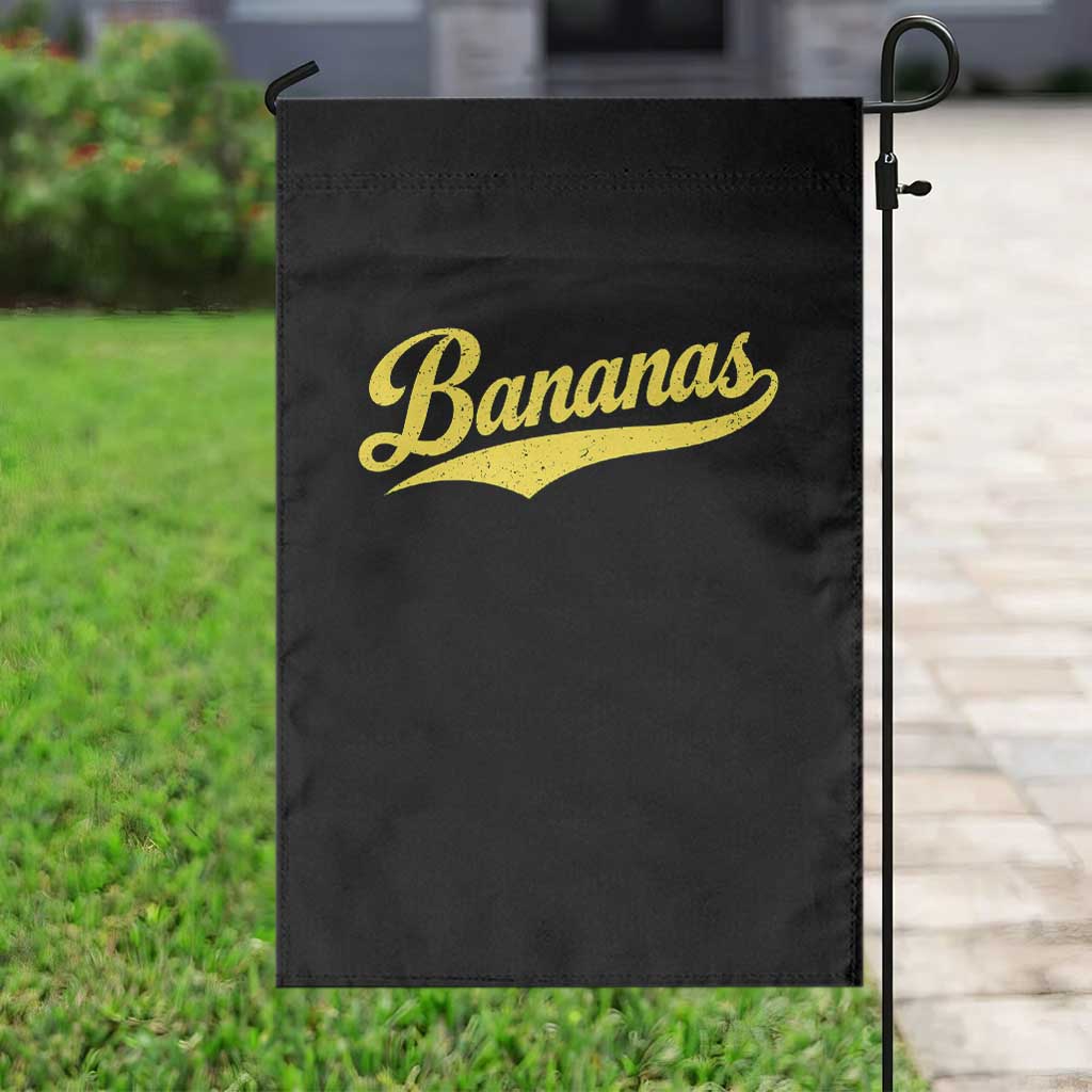 Bananas Retro Throwback Baseball Sport Lover Garden Flag