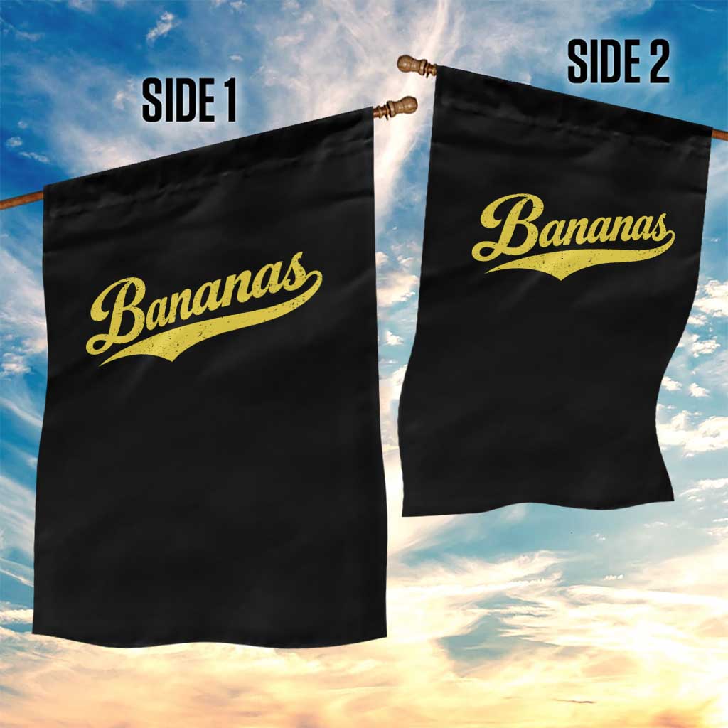 Bananas Retro Throwback Baseball Sport Lover Garden Flag