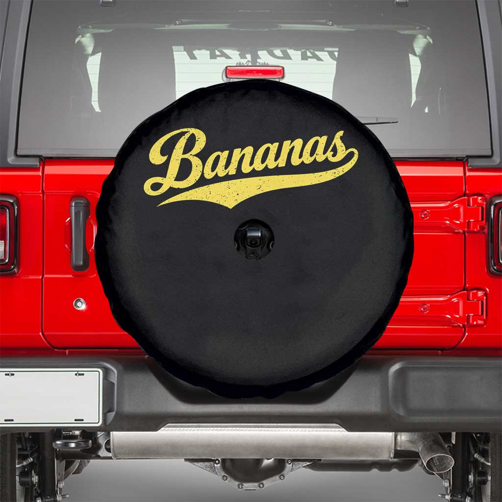 Bananas Retro Throwback Baseball Sport Lover Spare Tire Cover