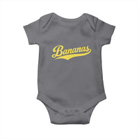 Bananas Retro Throwback Baseball Sport Lover Baby Onesie