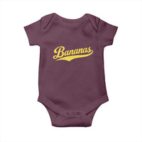 Bananas Retro Throwback Baseball Sport Lover Baby Onesie