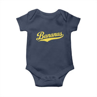 Bananas Retro Throwback Baseball Sport Lover Baby Onesie