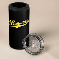 Bananas Retro Throwback Baseball Sport Lover 4 in 1 Can Cooler Tumbler