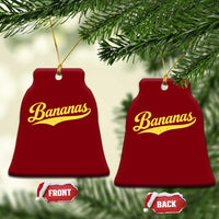 Bananas Retro Throwback Baseball Sport Lover Ceramic Ornament