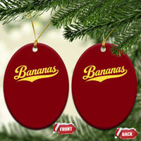 Bananas Retro Throwback Baseball Sport Lover Ceramic Ornament