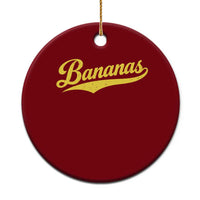 Bananas Retro Throwback Baseball Sport Lover Ceramic Ornament