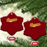 Bananas Retro Throwback Baseball Sport Lover Ceramic Ornament