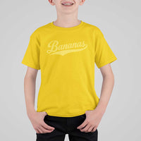 Bananas Retro Throwback Baseball Sport Lover T Shirt For Kid