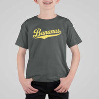 Bananas Retro Throwback Baseball Sport Lover T Shirt For Kid