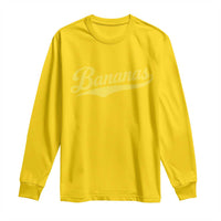 Bananas Retro Throwback Baseball Sport Lover Long Sleeve Shirt