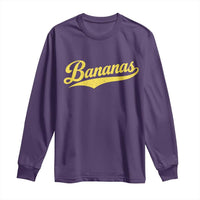 Bananas Retro Throwback Baseball Sport Lover Long Sleeve Shirt