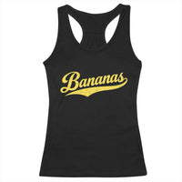 Bananas Retro Throwback Baseball Sport Lover Racerback Tank Top