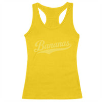 Bananas Retro Throwback Baseball Sport Lover Racerback Tank Top