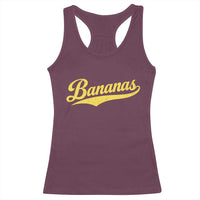 Bananas Retro Throwback Baseball Sport Lover Racerback Tank Top