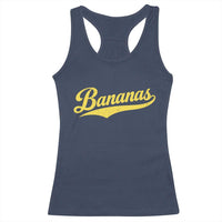 Bananas Retro Throwback Baseball Sport Lover Racerback Tank Top