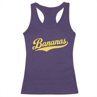 Bananas Retro Throwback Baseball Sport Lover Racerback Tank Top