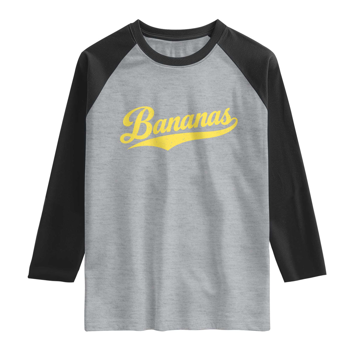 Bananas Retro Throwback Baseball Sport Lover Raglan Shirt