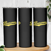 Bananas Retro Throwback Baseball Sport Lover Skinny Tumbler