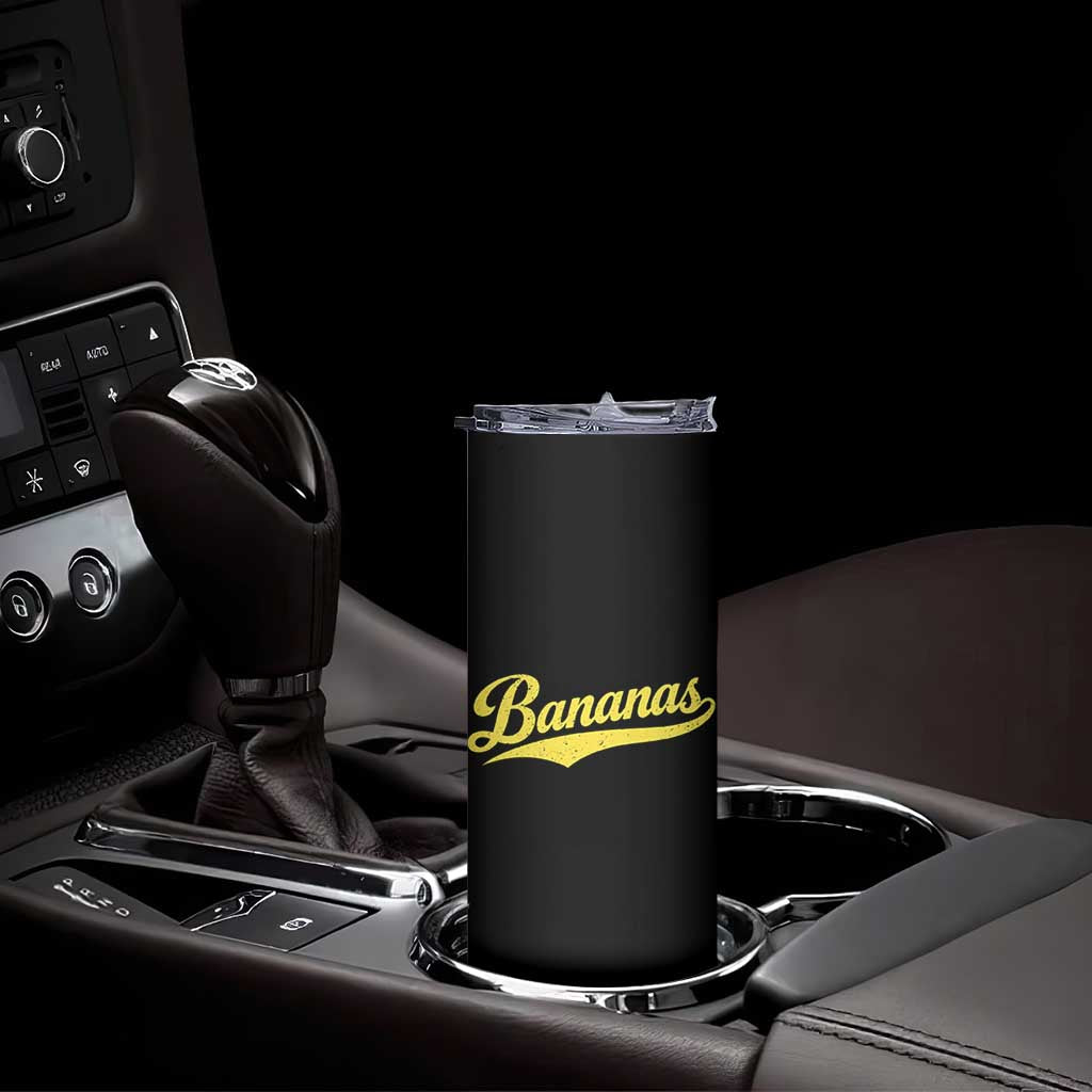 Bananas Retro Throwback Baseball Sport Lover Skinny Tumbler