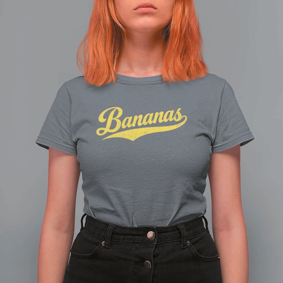 Bananas Retro Throwback Baseball Sport Lover T Shirt For Women
