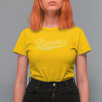 Bananas Retro Throwback Baseball Sport Lover T Shirt For Women