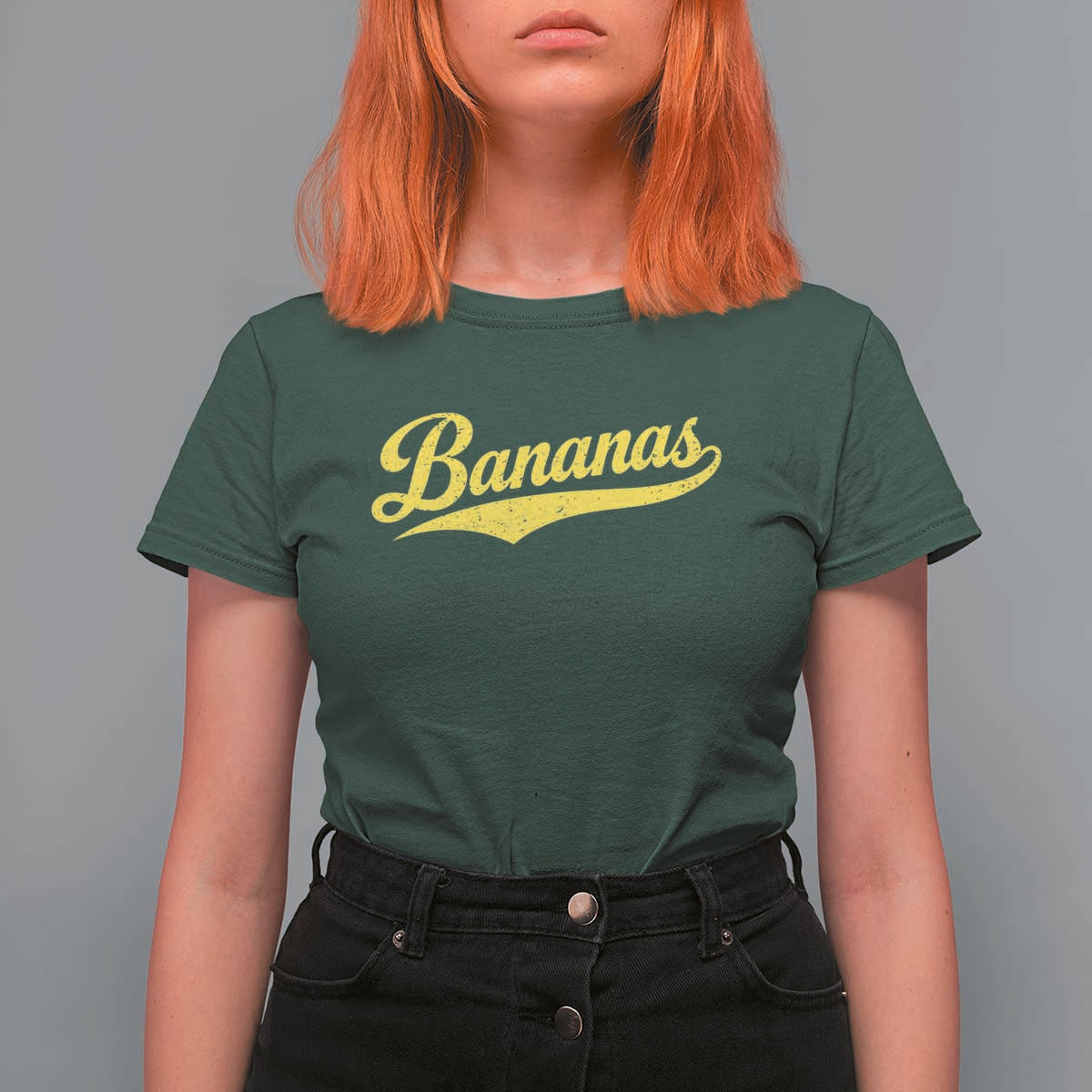 Bananas Retro Throwback Baseball Sport Lover T Shirt For Women