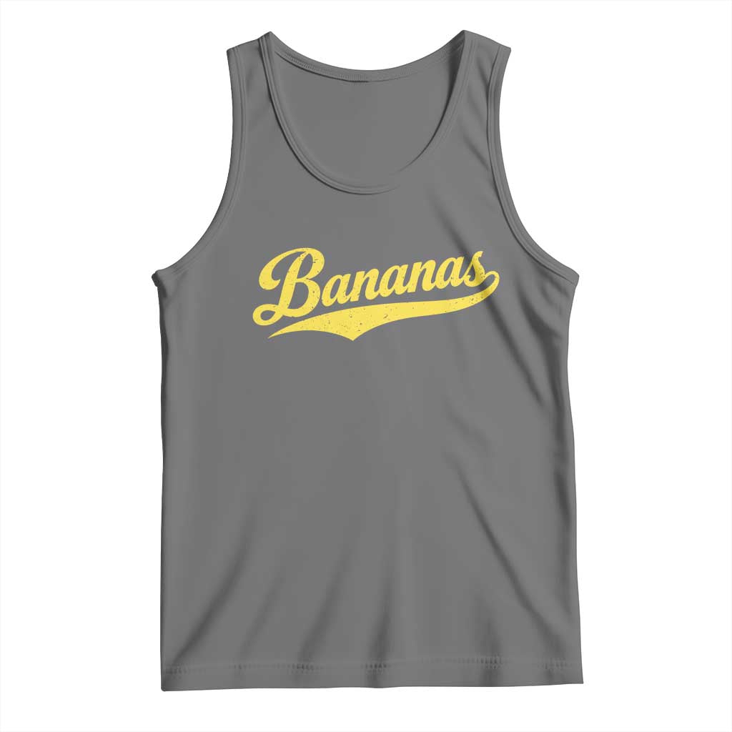 Bananas Retro Throwback Baseball Sport Lover Tank Top
