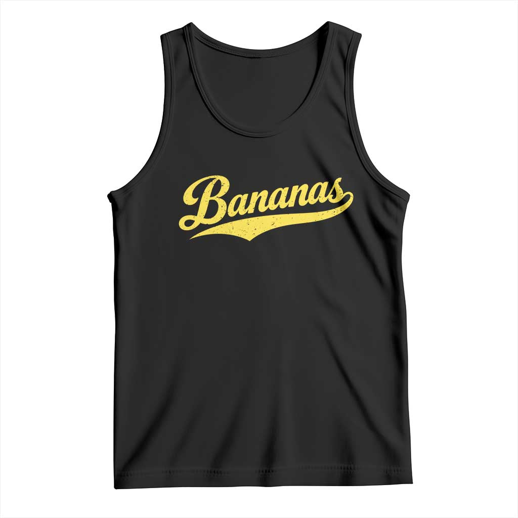 Bananas Retro Throwback Baseball Sport Lover Tank Top