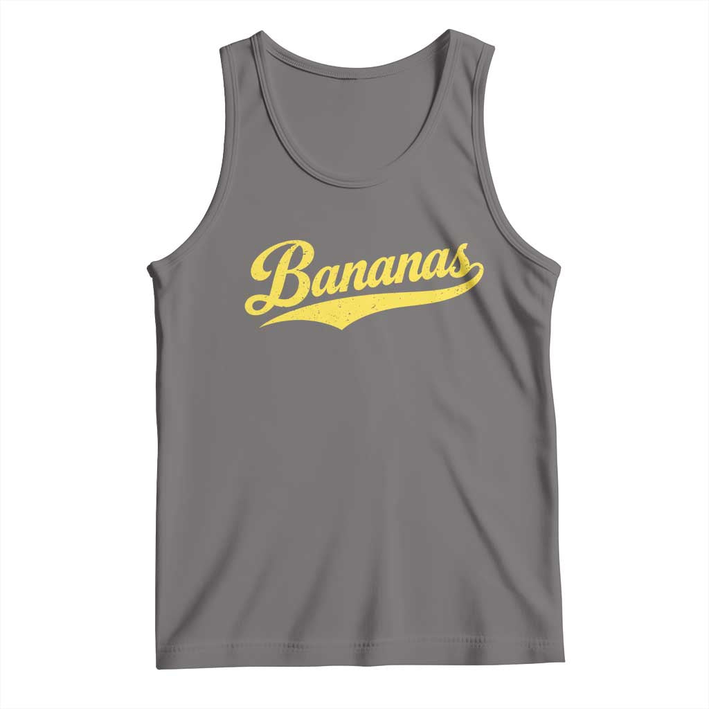 Bananas Retro Throwback Baseball Sport Lover Tank Top