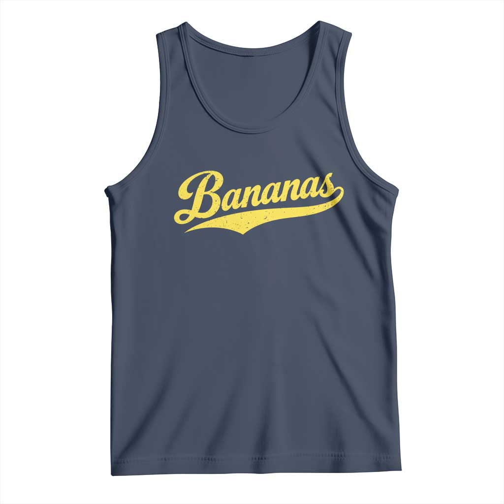 Bananas Retro Throwback Baseball Sport Lover Tank Top