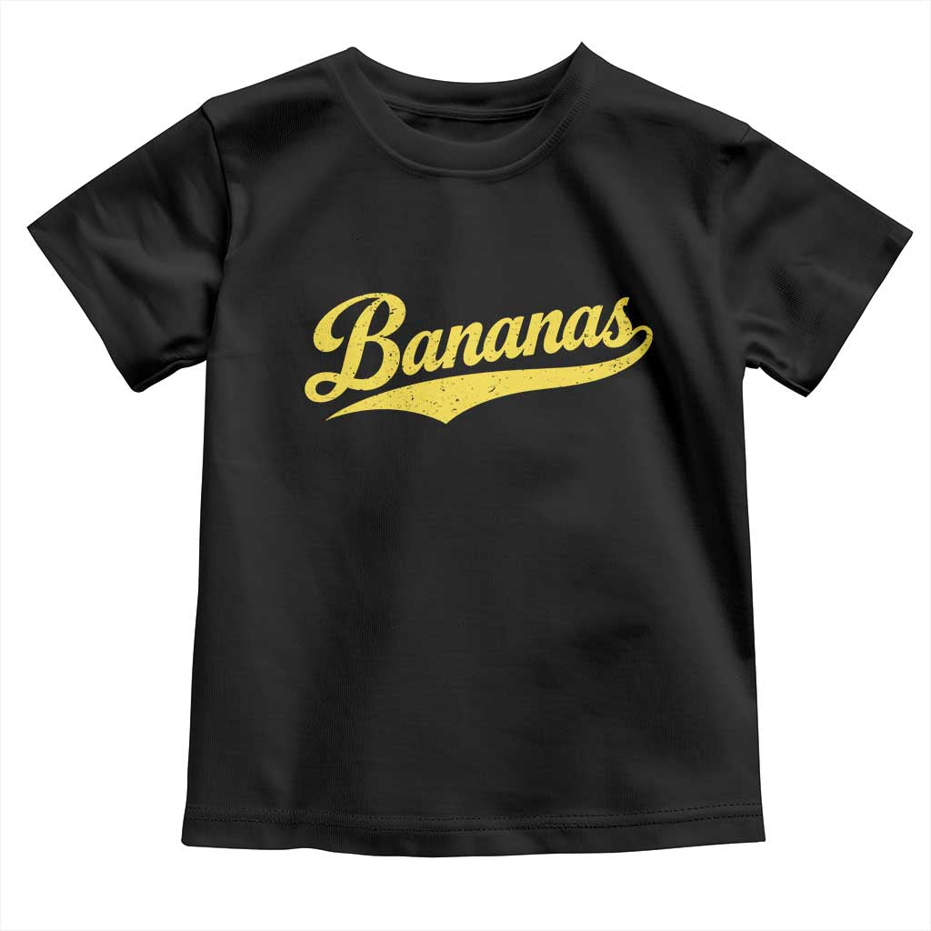 Bananas Retro Throwback Baseball Sport Lover Toddler T Shirt