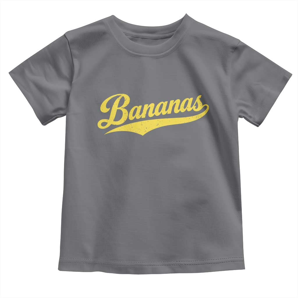 Bananas Retro Throwback Baseball Sport Lover Toddler T Shirt