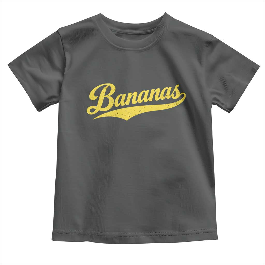 Bananas Retro Throwback Baseball Sport Lover Toddler T Shirt
