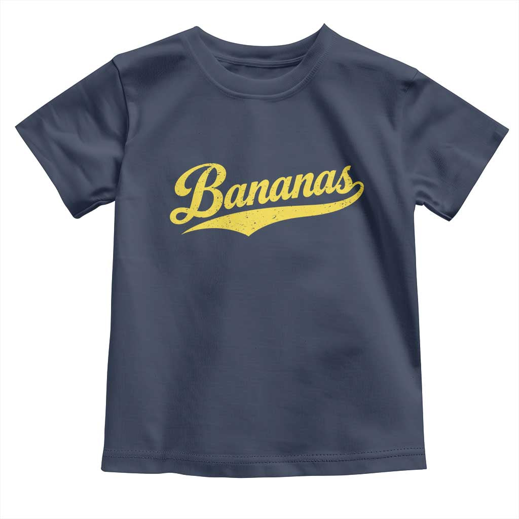 Bananas Retro Throwback Baseball Sport Lover Toddler T Shirt