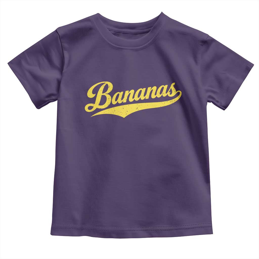 Bananas Retro Throwback Baseball Sport Lover Toddler T Shirt
