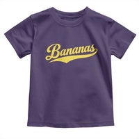 Bananas Retro Throwback Baseball Sport Lover Toddler T Shirt