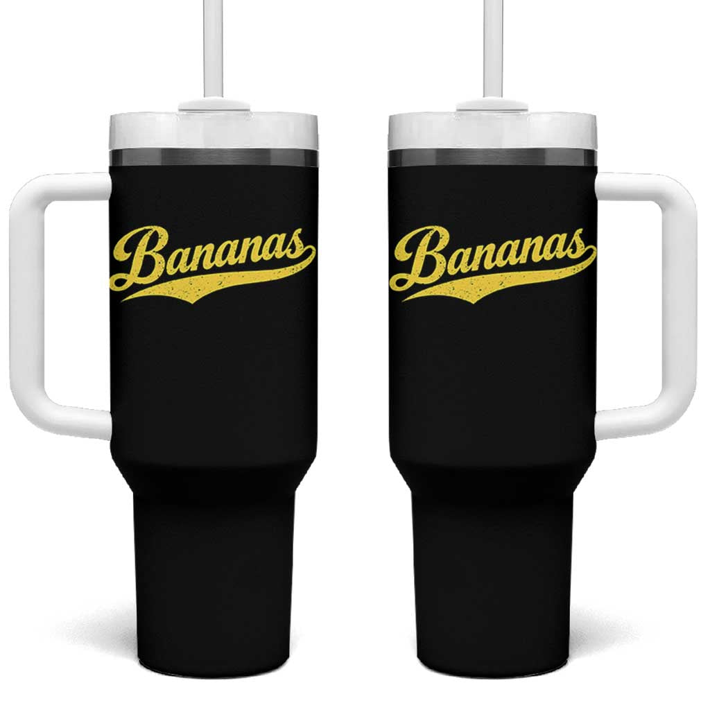 Bananas Retro Throwback Baseball Sport Lover Tumbler With Handle