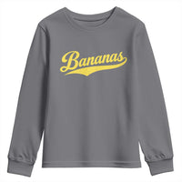 Bananas Retro Throwback Baseball Sport Lover Youth Sweatshirt