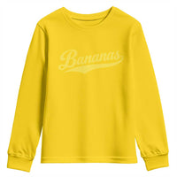 Bananas Retro Throwback Baseball Sport Lover Youth Sweatshirt