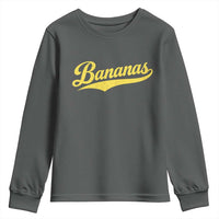 Bananas Retro Throwback Baseball Sport Lover Youth Sweatshirt
