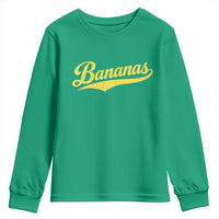 Bananas Retro Throwback Baseball Sport Lover Youth Sweatshirt