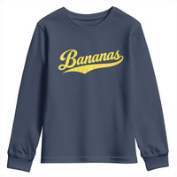 Bananas Retro Throwback Baseball Sport Lover Youth Sweatshirt