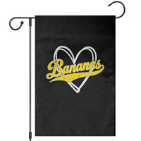 Bananas Vintage Heart Baseball Fan Game Day Garden Flag