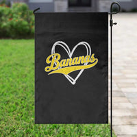 Bananas Vintage Heart Baseball Fan Game Day Garden Flag