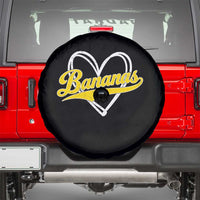 Bananas Vintage Heart Baseball Fan Game Day Spare Tire Cover