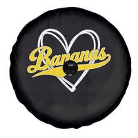 Bananas Vintage Heart Baseball Fan Game Day Spare Tire Cover