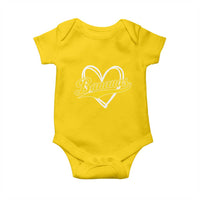 Bananas Vintage Heart Baseball Fan Game Day Baby Onesie