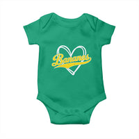 Bananas Vintage Heart Baseball Fan Game Day Baby Onesie