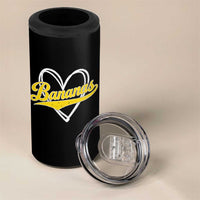 Bananas Vintage Heart Baseball Fan Game Day 4 in 1 Can Cooler Tumbler