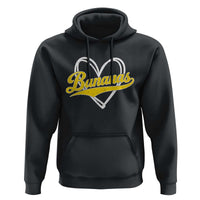 Bananas Vintage Heart Baseball Fan Game Day Hoodie